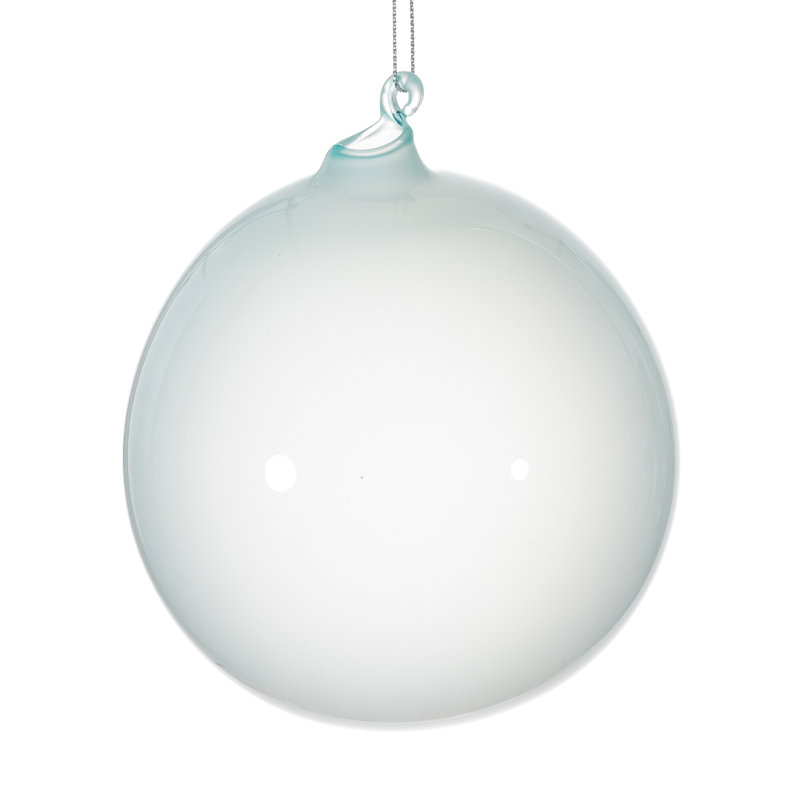 Ornement boule de verre, Blanc gris