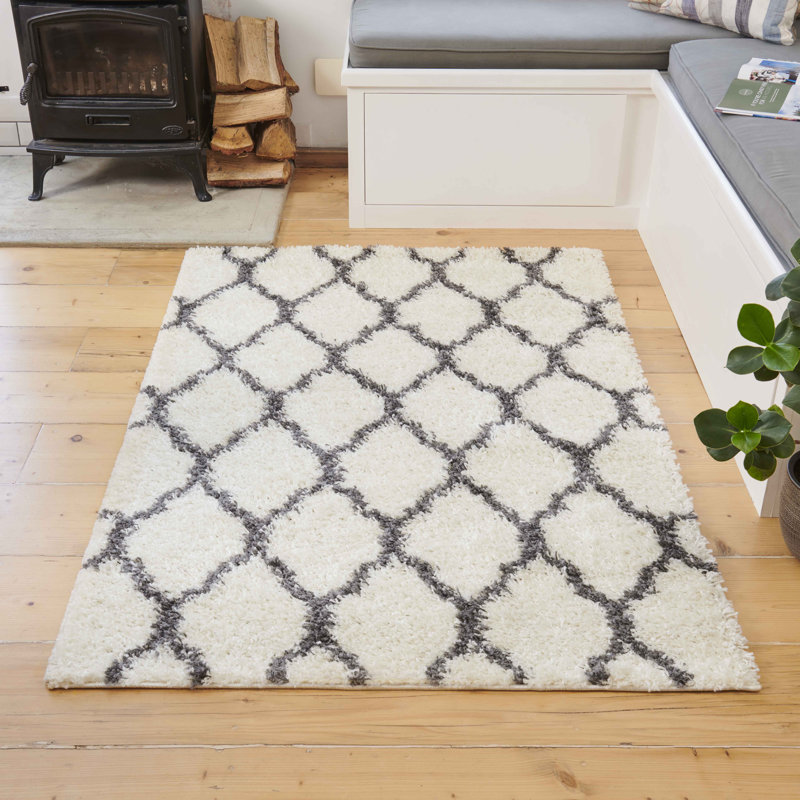Anouchka Geometric Shag Area Rug, Rectangle 80 x 150cm