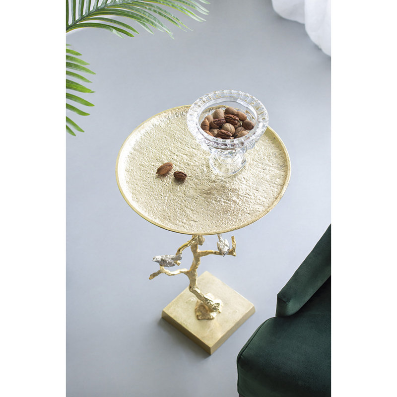 Celles Tray Top End Table, Gold