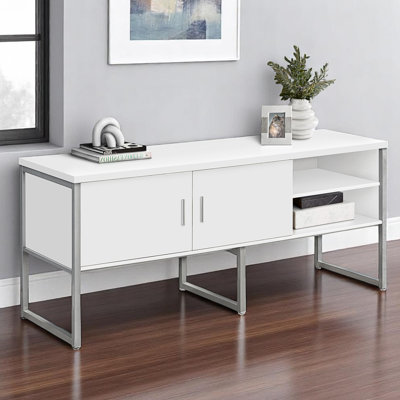 Armand White Laminate Office Credenza Storage