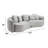 Oversized Curved Sofa with Accent Pillows