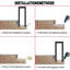 95cm H x 20cm W x 6cm D U-Shaped Staircase Railing