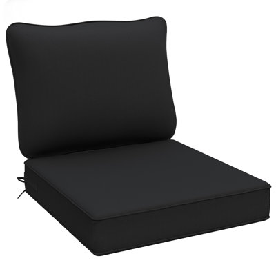 24" x 24" x 5" Outdoor Deep Seat Cushion, Waterproof, High Resilience Foam, Patio Furniture Replacement by Latitude Run