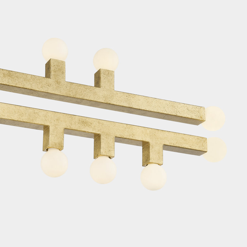 Lustre SUTTER par The Lifestyled Co, Feuille d'or rétro
