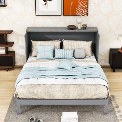 Murphy Wooden Frame Bed with Drawer and USB Port