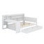 Lit de jour avec 3 tiroirs, ports USB et bureau-482464521