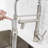Elegant Led Pull Down Kitchen Faucet In Brushed Nickel, Single Handle, 360 Degree Rotatable Spout, Stream & Spray Options Fashionable Sink , Lever, Rotation, Dual Settings Modes-860033311