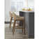 Prescott Upholstered Adjustable Height Counter Stool with Solid Wood Frame