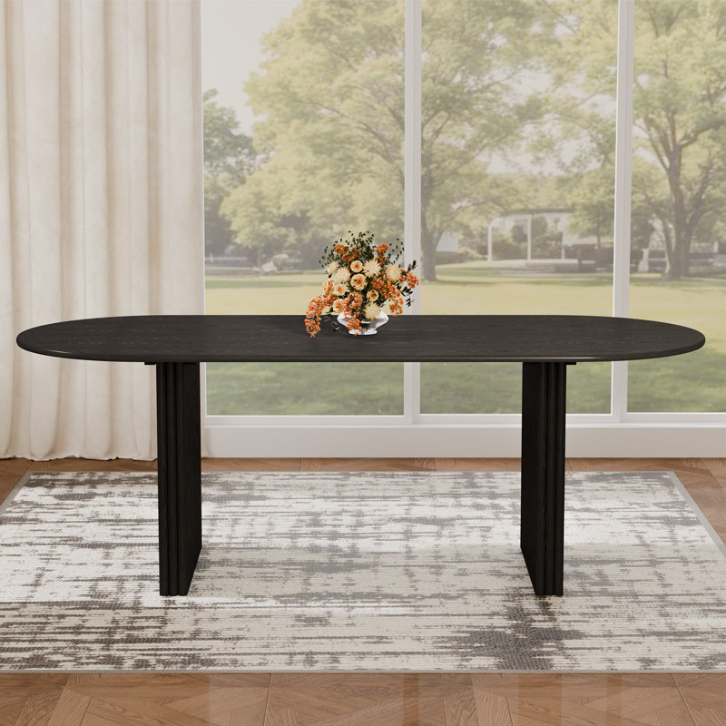 Table de salle à manger 79 po x P 33,5 po, H 30 po x L 79 po x l 33,5 po, Noir