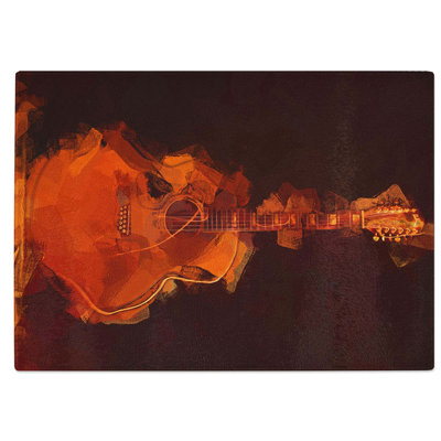 Tempered Glass Guitar Chopping Board