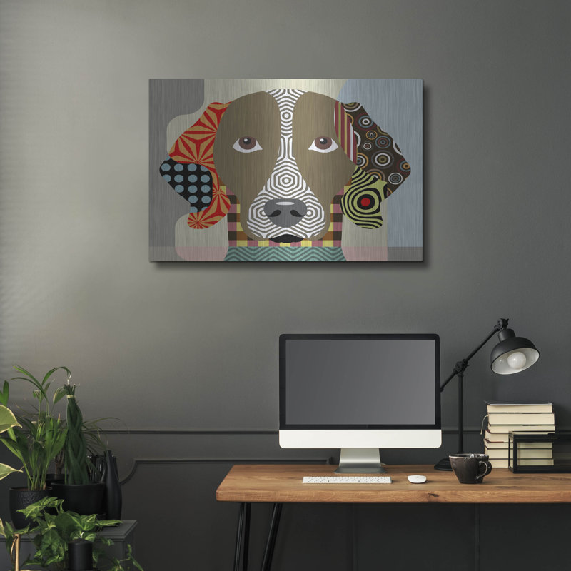 " Weimaraner " by Lanre Adefioyue, 24" H x 36" W