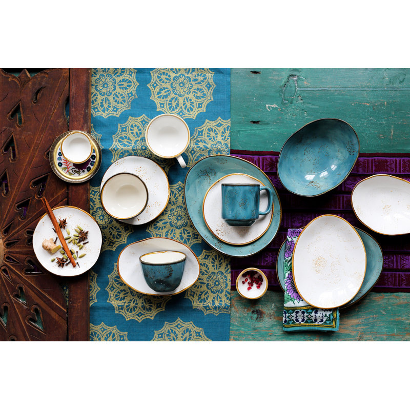 Plateau en porcelaine Tuxton, Blanc, H 1,1 po x l 11,63 po x P 5,13 po