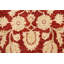 Tapis rouge / beige en laine noué à la main de conception unique 4 pi 2 po x 5 pi 9 po