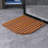 Teak Solid Wood Bathroom Mat, Fan-shaped Anti Slip Mat