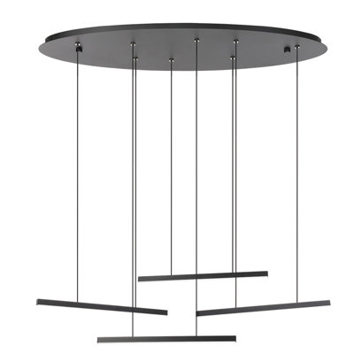 Cherill 4 - Light Matte Black LED Cluster Pendant