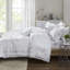 Édredon simple / simple TG - Motif géométrique métallique argenté, super doux, 2 taies décoratives, coussins décoratifs, imprimé géométrique sur fond blanc, tissu froissé confortable-119448566