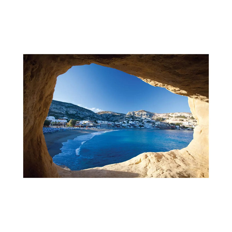 Matala From The Caves by Gareth McCormack - Wrapped Canvas Print, 20.32 cm H x 30.48 cm W