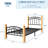 Bed Frame with Headboard, Twin Platform Bed Frame Wooden Slat Support, No Box Spring Needed-1595646796