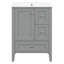 Meuble-lavabo 24 po avec lavabo en céramique blanche-363795566