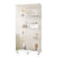 Vitrine en verre blanc, 4 tablettes, 2 portes, pour le salon, la chambre à coucher, le bureau, une armoire à 2 portes et 4 portes de 64,7 po x 31,7 po x 14,3 po