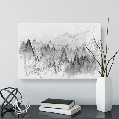 The Misty Forest Sketch - Wrapped Canvas Drawing - Wrapped Canvas