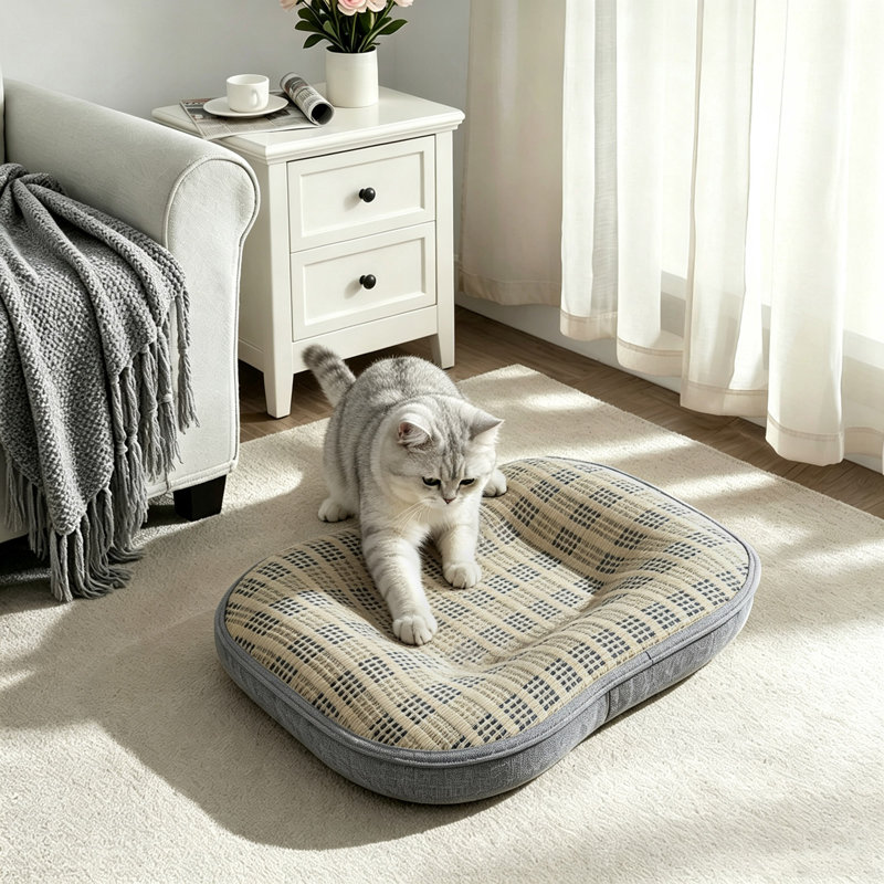 Lit pour animaux de compagnie double face, lit doux et relaxant pour chien