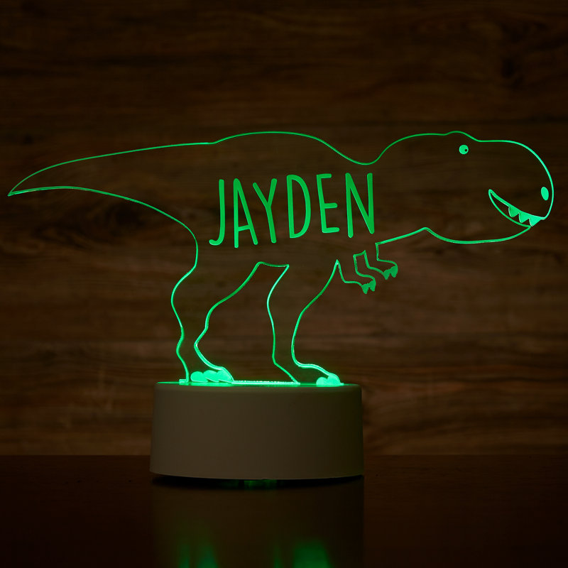 Dinosaur Personalized LED Sign, Yes