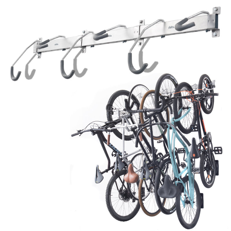 6 Bike Wall Mounted Bike Rack