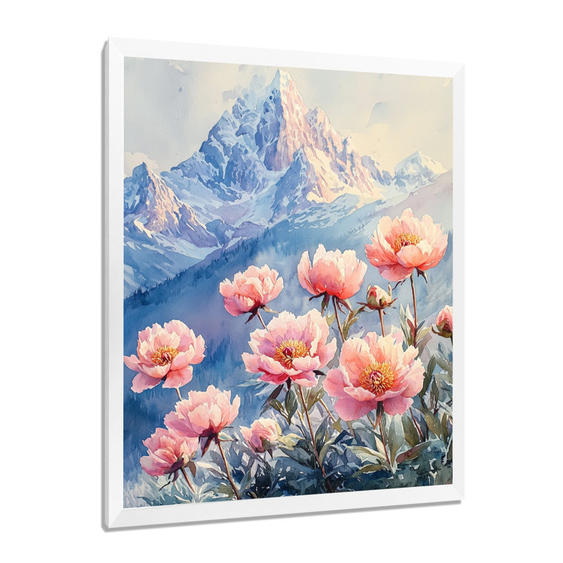 Gilemette - décoration murale florale, H 40 po x l 30 po, Picture Framed, Blanc