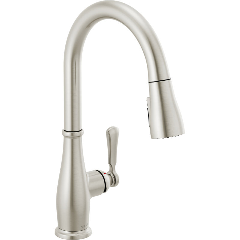 Robinet de cuisine à poignée simple Elmhurst, Inoxydable