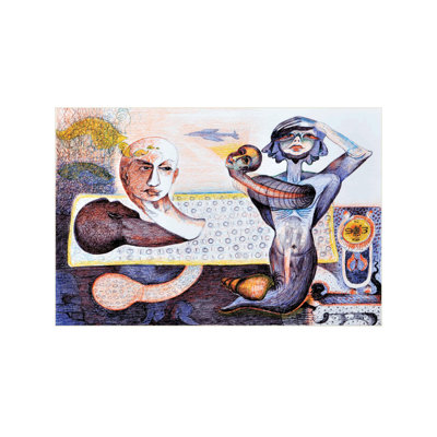 Tableau caché | Pastel et stylo sur papier Canson | Par Krishna Rajendra