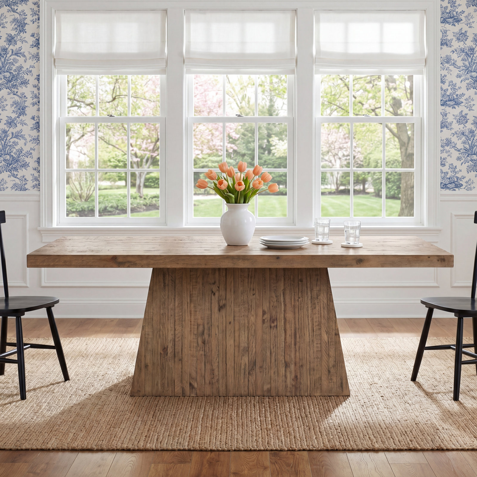 Clarendon 40" Solid Wood Pedestal Dining Table