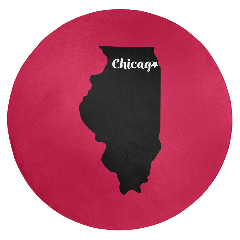Tapis de chicago sports couleurs en poly-chenille