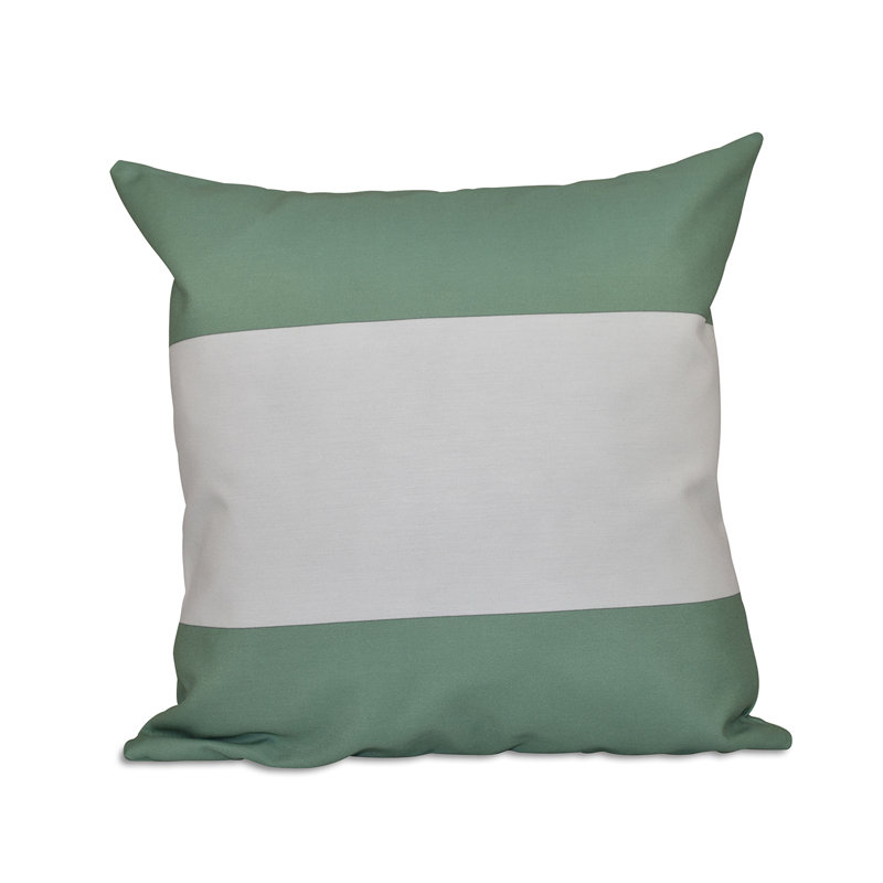 Striped Reversible Throw Pillow, Margarita Green, 26" x 26"
