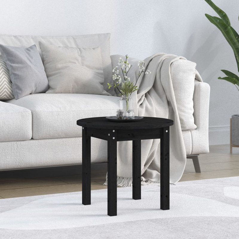 Amylynn Solid Wood Four Leg Coffee Table, 40cm H x 45cm W x 45cm D, Black