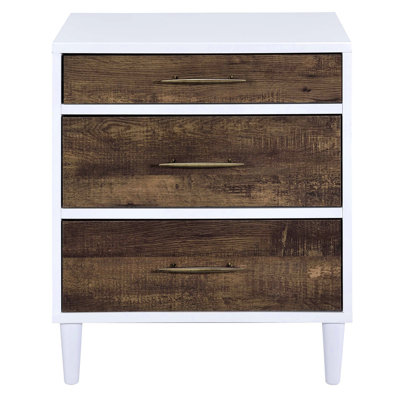 Table contemporaine 3 en chêne blanc et vieilli - Décoration de salon pour chambre à coucher
