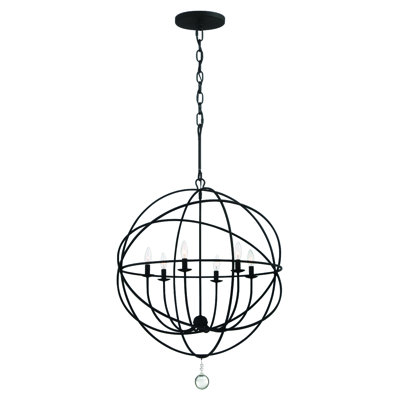 Lustre noir 6 lumières Lacie-Jayne