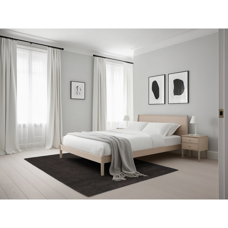 Tapis brun foncé à motif abstrait Tsonis, Rectangle 5 pi x 7 pi
