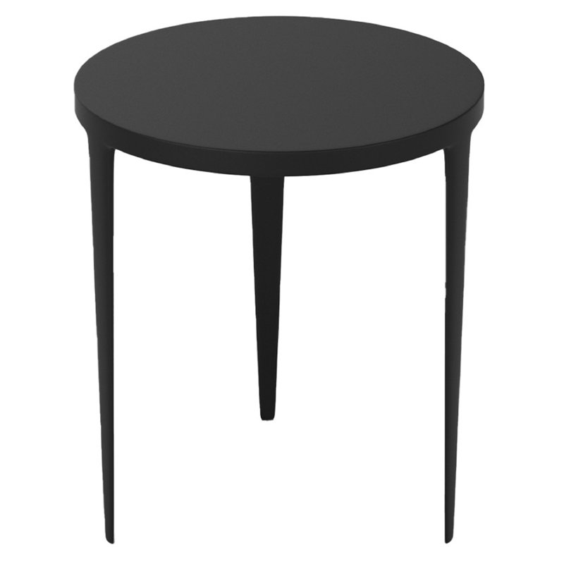Sm. Table en fonte d'aluminium noir antique