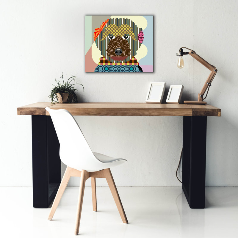 "Goldendoodle" par Lanre Adefioyue, H 20 po x l 24 po x P 0,75 po