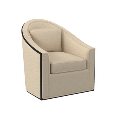Academy Upholstered Swivel Barrel Chair
