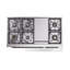 Cuisinière ILVE Nostalgie II Series 48 po à double combustible avec 8 brûleurs scellés et plaque de cuisson (gaz naturel, porte pleine)-1855894091-1855894135