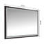 Miroir de salle de bain 72 po x 48 po à DEL avec cadre en aluminium, miroir de meuble-lavabo mural, anti-buée, mémoire, 3 couleurs, réglable en continu