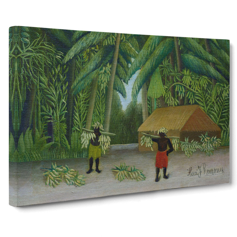 Banana Harvest by Henri Rousseau - Wrapped Canvas, 40cm H x 60cm W x 3cm D