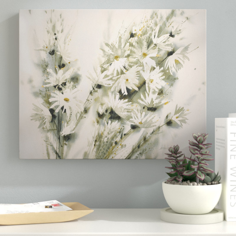 " Daisy Spray ", 16" H x 20" W x 1.5" D, Wrapped Canvas