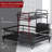 Dish Drying Rack - X-Large Stainless Steel Dish Rack for Kitchen Counter, 2-Tier Kitchen Organizers and Storage for Dishes, Bowls, Cutlery, Black-123640044-123640042