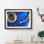 Blue Vinyl Record Painting - Single Picture Frame Print on MDF-56634154-56634155