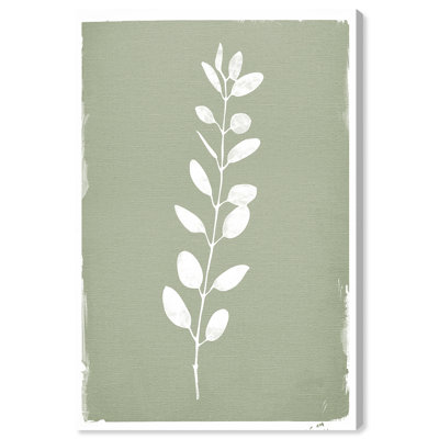 Art mural botanique Linen Leaf Screen II par Art Remedy