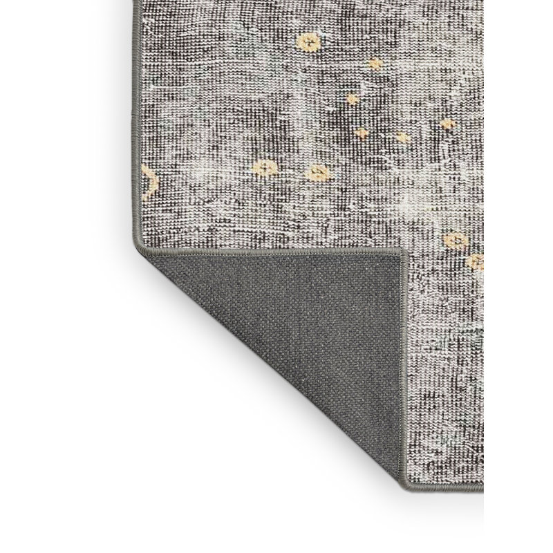 Tapis noir/brun traditionnel Norb, Rectangle 4 pi x 6 pi