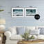 Ensemble de 2 impressions encadrées sous verre Hazy Water Waves, design par Lazar Studio-844413837-844413839